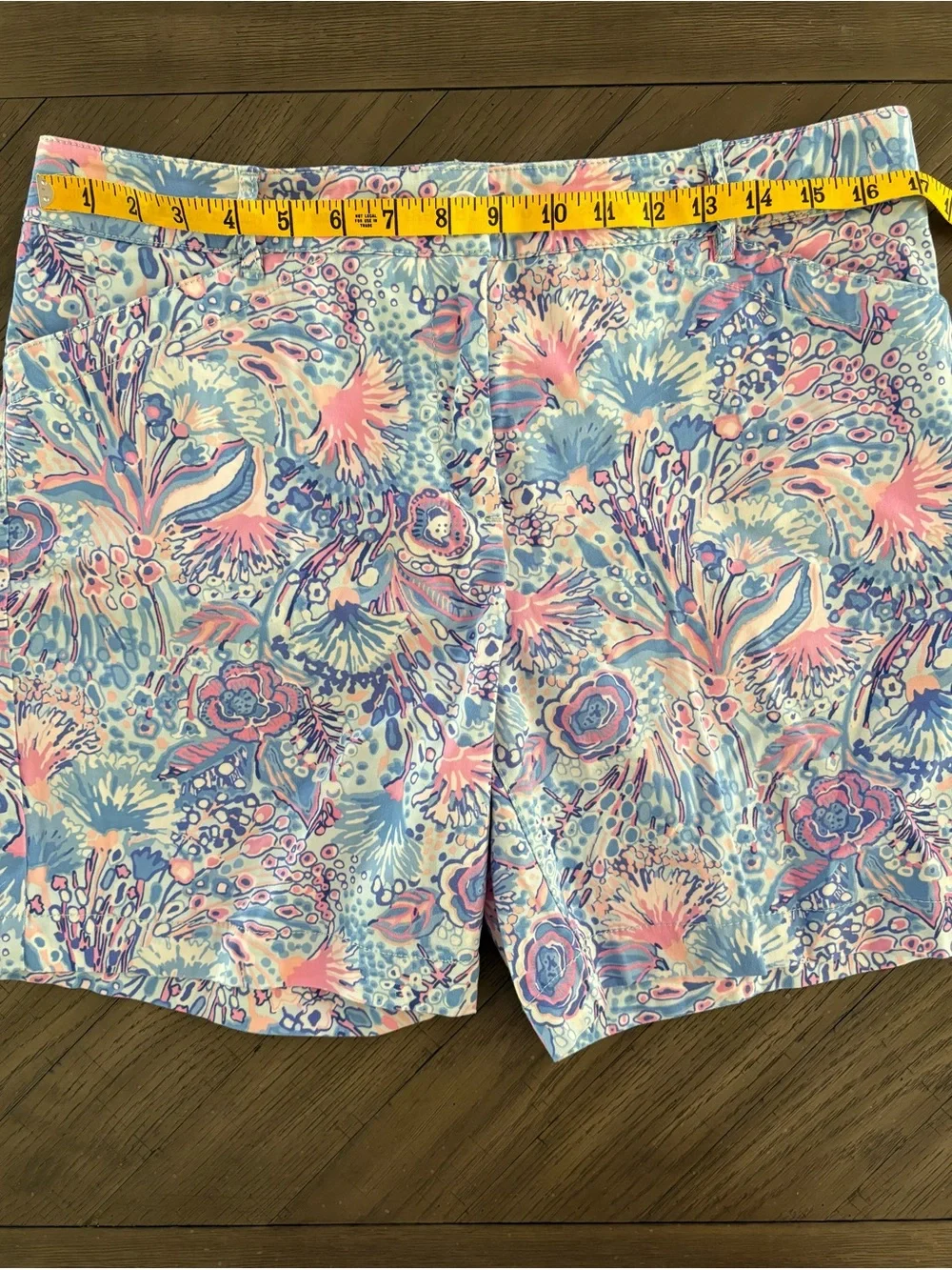 Talbots Abstract Print Chino Shorts Size 10 Tropical Vacation Preppy Coastal
